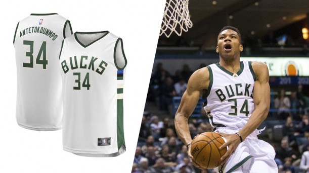 Φανέλες Γιάννη Αντετοκούμπο Milwaukee Bucks